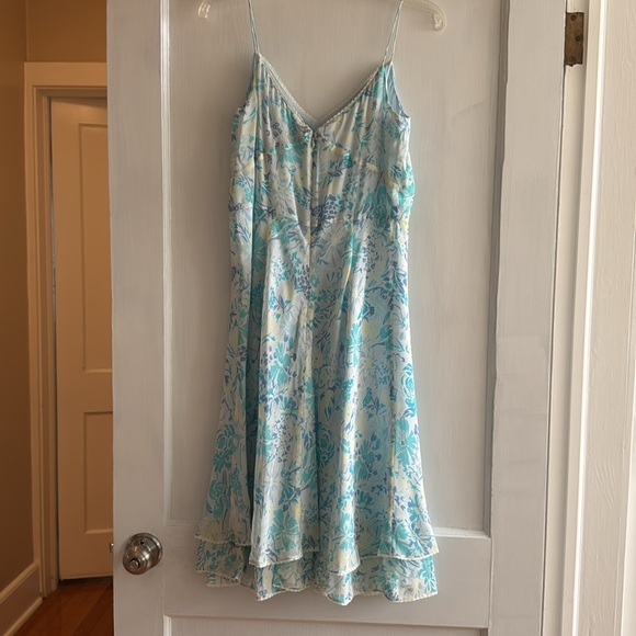 Ann Taylor floral dress sleeveless strap dress - Picture 9 of 9
